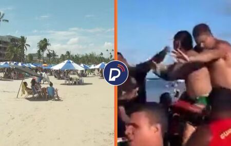 Praia de Porto de Galinhas, em Ipojuca e turistas que foram agredidos.