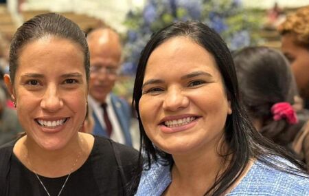 Raquel Lyra e Michele Collins.