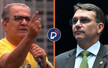Silas Malafaia e Fl&aacute;vio Bolsonaro.