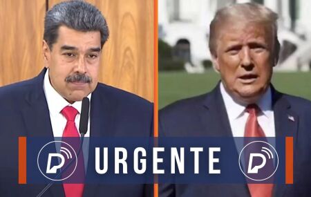 Nicol&aacute;s Maduro, presidente da Venezuela e Donald Trump, chefe da Casa Branca.