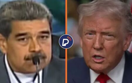 Presidente Nicol&aacute;s Maduro e chefe da Casa Branca, Donald Trump,