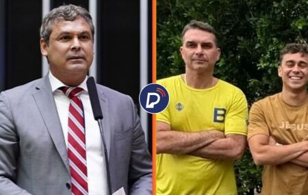 Lindberg Farias, Flavio Bolsonaro e Nikolas Ferreira.