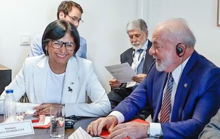 Lula e Delcy Rodriguez.