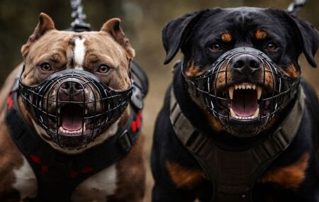 Pitbull e Rottweiler