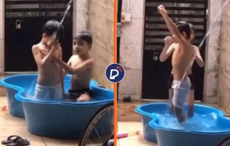 O momento de brincadeira das crian&ccedil;as emocionou muitas pessoas nas redes sociais.