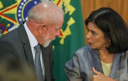 Presidente Luiz In&aacute;cio Lula da Silva e ex ministra da sa&uacute;de, N&iacute;sia Trindade