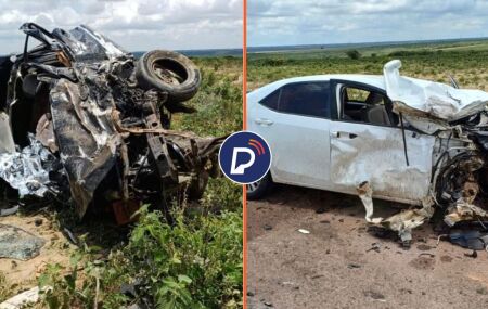 Resultado da colis&atilde;o entre ve&iacute;culos na BR-316, em Pernambuco.