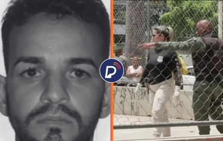 Luiz Ferraz de Souza Neto, ex-presidi&aacute;rio que foi morto e autoridades ap&oacute;s isolar local do crime.