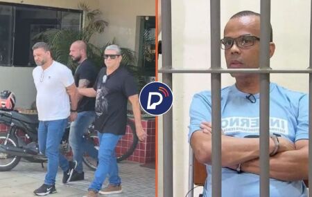 Marinilson Carneiro da Silva, sendo detido pela Pol&iacute;cia e Fernandinho Beira-Mar, na pris&atilde;o.