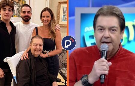 Faust&atilde;o: ap&oacute;s rumores de que estaria entre a vida e a morte, apresentador aparece ao lado de filho