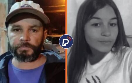Gutemberg Peixoto Alves de Souza, de 45 anos, que estava foragido e filha que foi morta por ele.
