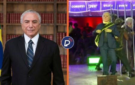 "A s&aacute;tira pol&iacute;tica &eacute; parte da tradi&ccedil;&atilde;o do Carnaval", diz Temer sobre desfile na Sapuca&iacute; e sobre Lula