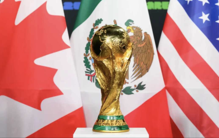 Copa 2026, bandeiras dos pa&iacute;ses sede.