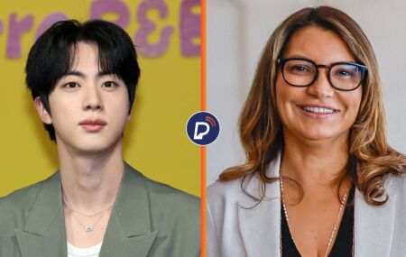 Em viagem &agrave; Coreia do Sul, Janja recebe um presente de Jin, membro do grupo de K-pop BTS