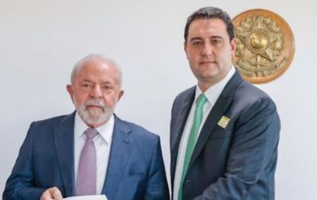 Lula e Ratinho Junior.