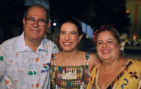 Mano Medeiros, Raquel Lyra e Andr&eacute;a Medeiros.