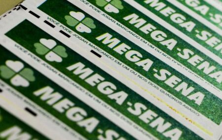 Cartelas da Mega-Sena juntas.