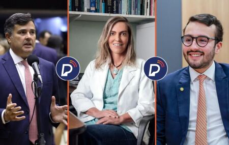 Deputados federais Eduardo da Fonte e Lula da Fonte e a cientista Tatiana Coelho de Sampaio da UFRJ.