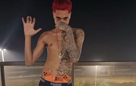 Rapper Mauro Davi dos Santos Nepomuceno, conhecido como Oruam.