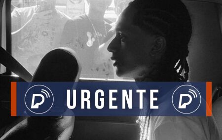 Oruam no carro da pol&iacute;cia quando foi preso, em 2025.