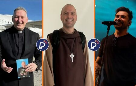 Padre Marcelo Rossi, Frei Gilson e Rosa de Saron.