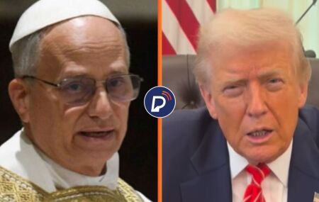 Papa Le&atilde;o e Donald Trump.