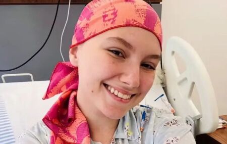 Isabel Veloso durante tratamento de cancer.