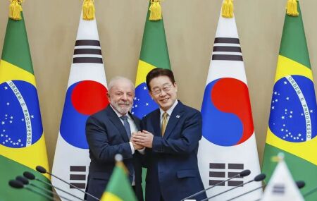 Lula em encontro na Coreia do Sul.