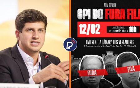 Protesto contra Jo&atilde;o Campos na C&acirc;mara do Recife.