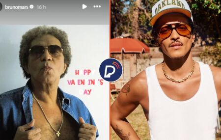 Bruno Mars utilizou foto de Reginaldo Rossi para comemorar dia dos namorados nos EUA.