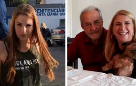 Suzane, que tirou o sobrenome Richthofen; Miguel Netto, seu tio; e Carmem Magnani, prima dele. 