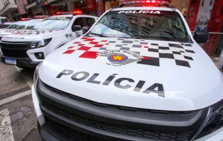 Viaturas da Pol&iacute;cia de S&atilde;o Paulo.