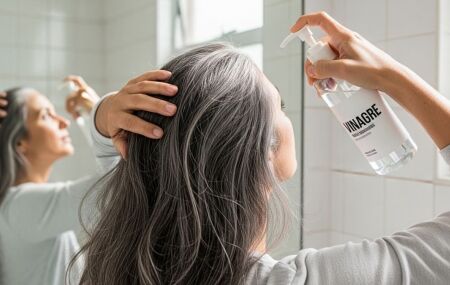 Aprenda para que serve aplicar vinagre e bicarbonato de s&oacute;dio nos cabelos grisalhos. 