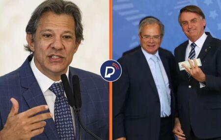 Haddad, Paulo Guedes e Bolsonaro.