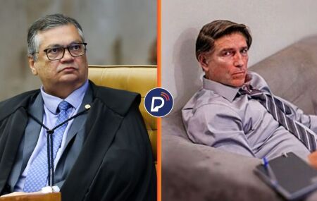 Ministro do STF, Fl&aacute;vio Dino e Jim Caviezel caracterizado como Jair Bolsonaro.