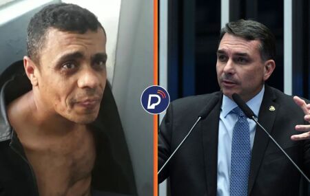 Ad&eacute;lio Bispo e Fl&aacute;vio Bolsonaro