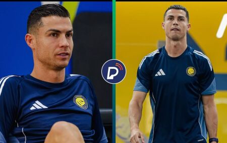 Cristiano Ronaldo &eacute; visto em treino do Al-Nassr nesta ter&ccedil;a (03).