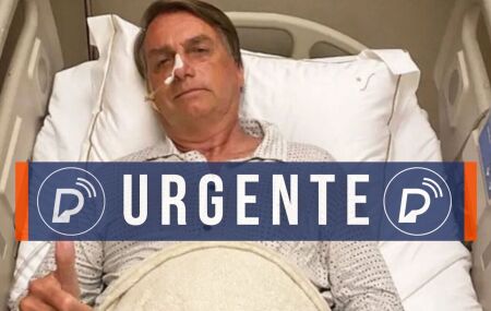 Ex-presidente Jair Bolsonaro em hospital.