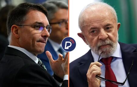 Fl&aacute;vio Bolsonaro e Lula.