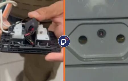 Funcion&aacute;ria encontra c&acirc;mera escondida em banheiro.