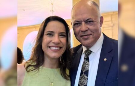 Governadora Raquel Lyra ao lado do deputado Pastor Eurico.