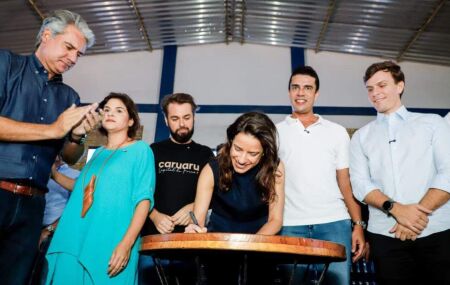 Governadora Raquel Lyra autoriza obras no aeroporto de Caruaru.