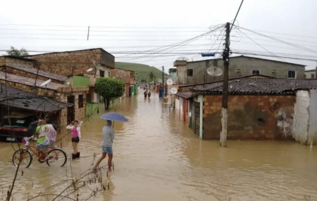 Alagamentos nas cidades afetadas pelas chuvas.