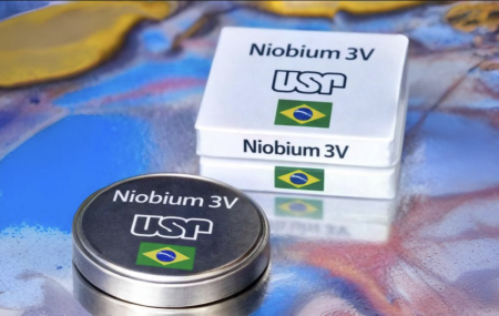 representa&ccedil;&atilde;o de uma pequena bateria com Ni&oacute;bio.