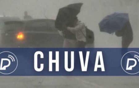 Pessoas na chuva.