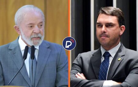 Lula e Fl&aacute;vio Bolsonaro.