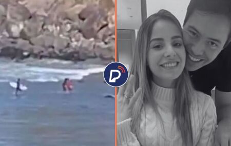 Praia do Meio, em Noronha, onde casal de turistas se afogou.