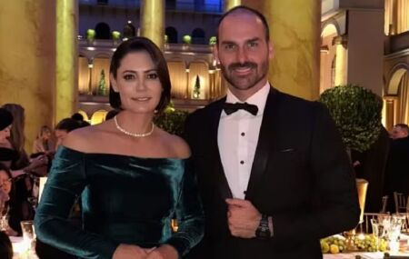 Michelle e Eduardo Bolsonaro.