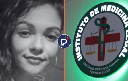 Thaynara Melo Soares da Silva, mulher que foi assassinada e fachada do IML.