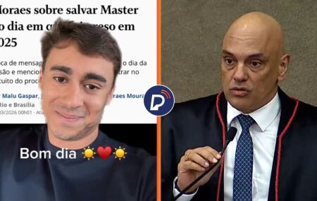 Nikolas Ferreira detalha e exp&otilde;e conversas entre Moraes com Vorcaro.